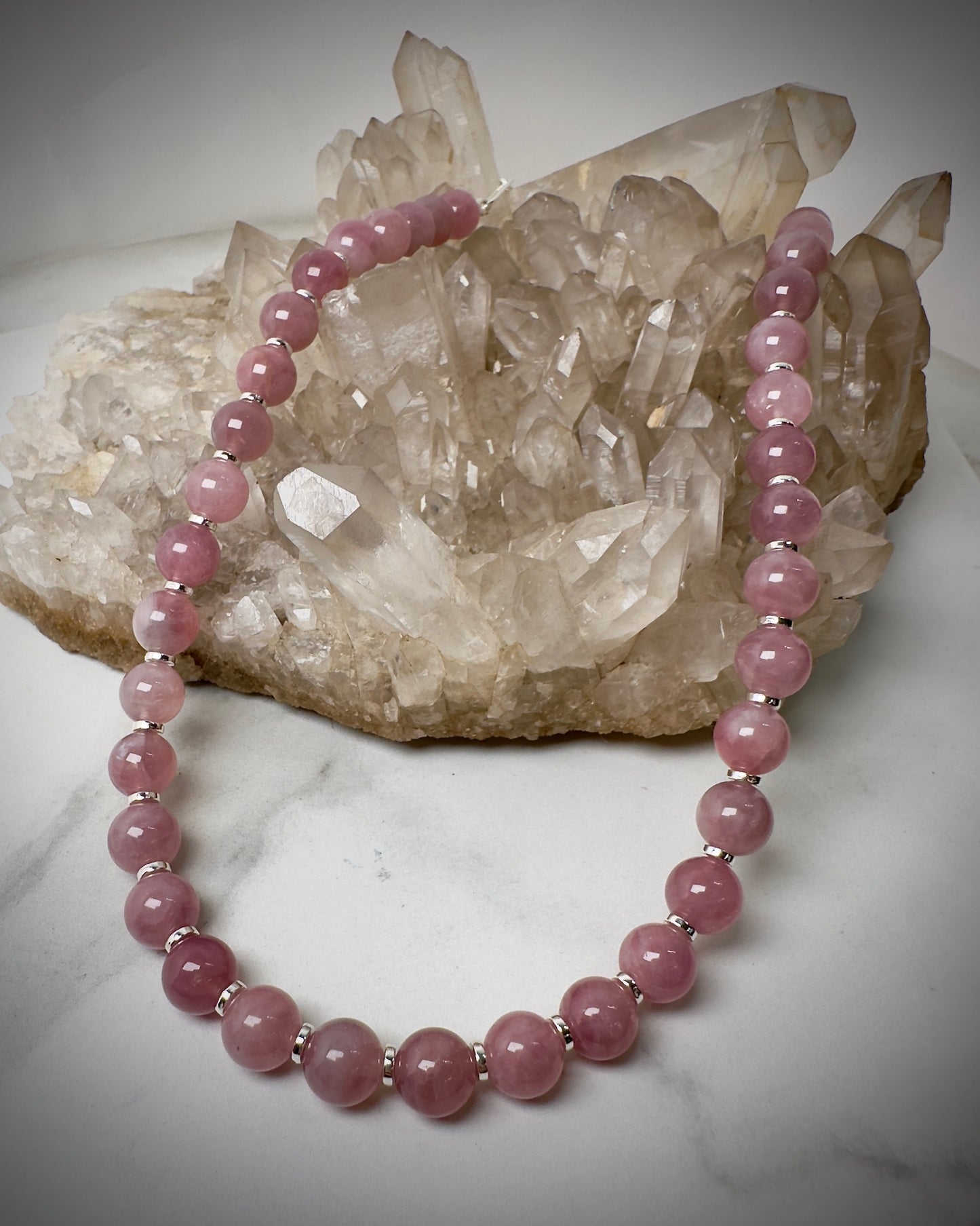 Rose Quartz Beaded Necklace