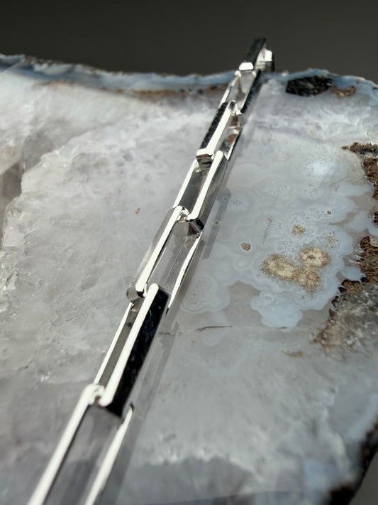 4mm Beveled Long Box Chain | Sterling Silver