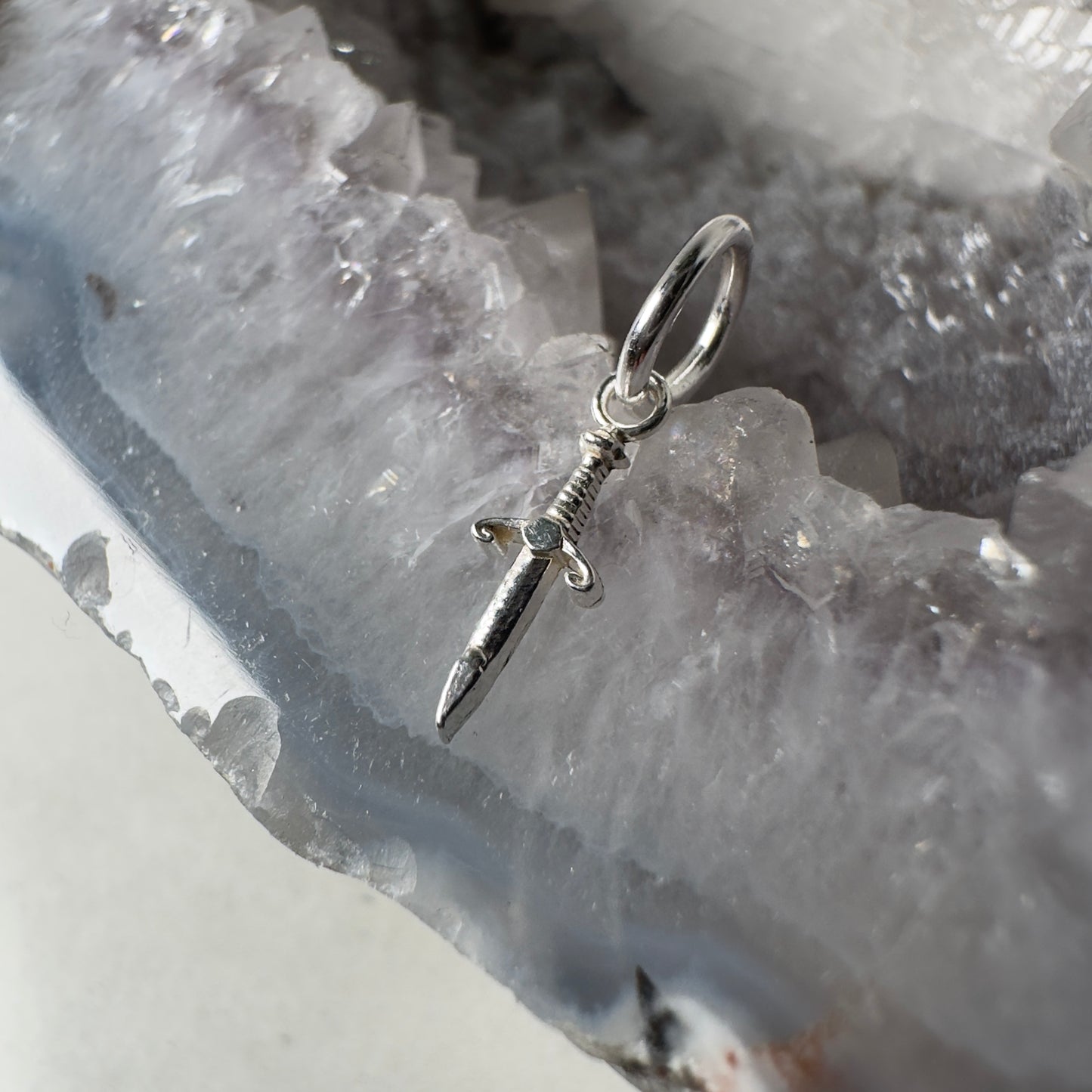 Mini Dagger Charm | Sterling Silver