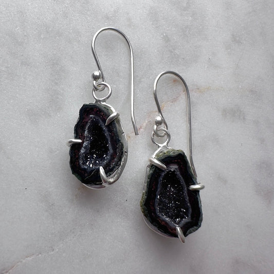 Tabasco Geode Earrings | Small | Sterling Silver