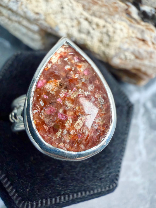 Confetti Sunstone Statement Ring | Sterling Silver