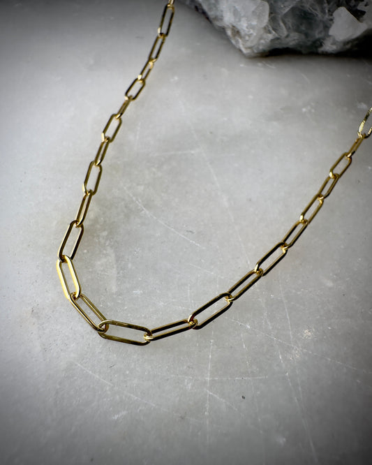 Paperclip Chain | 14k Yellow Gold | 2.1mm wide