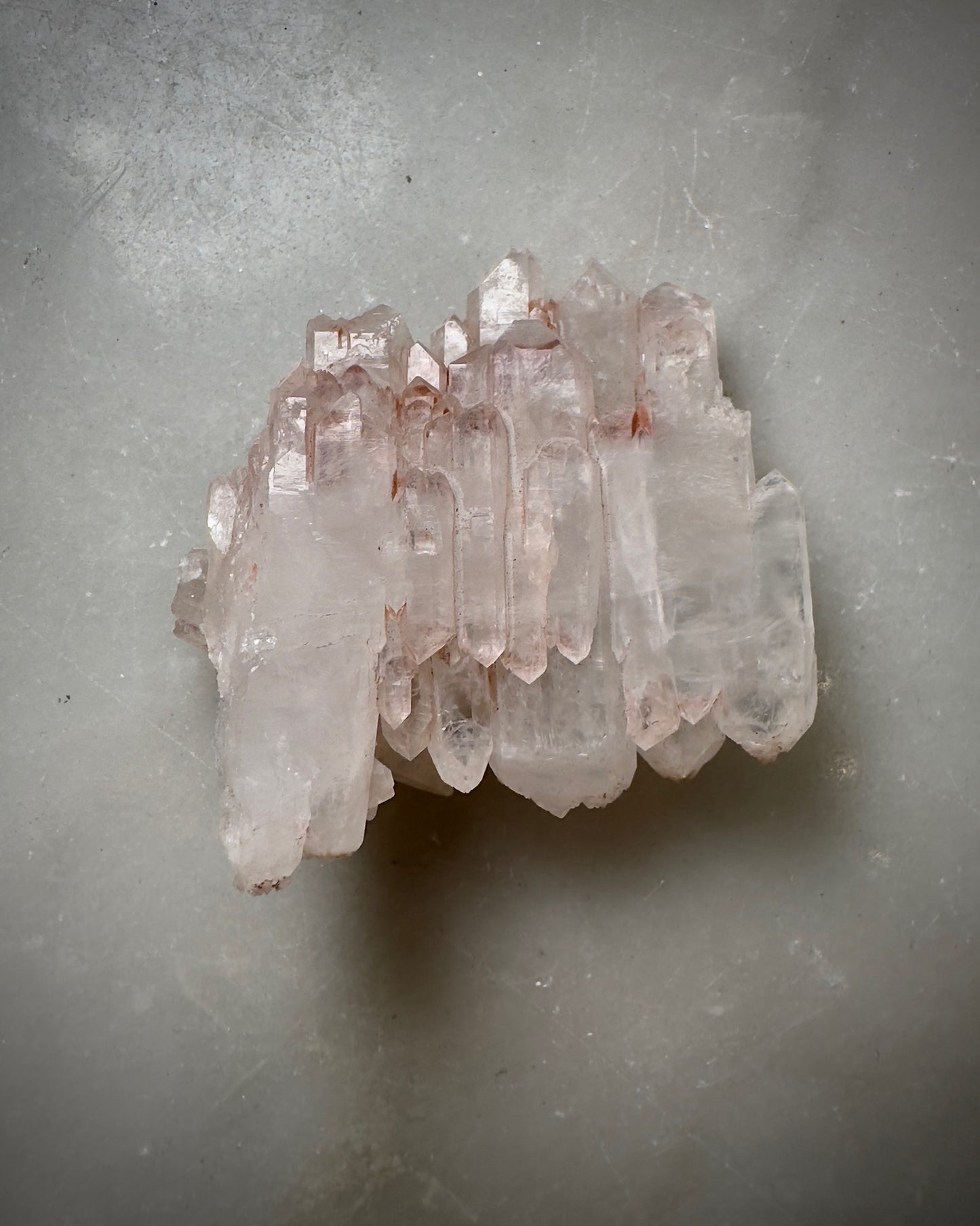 Pink Lemurian Quartz Floater Cluster