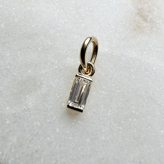 Lab Grown Diamond Dangle Charm | 14k Yellow Gold