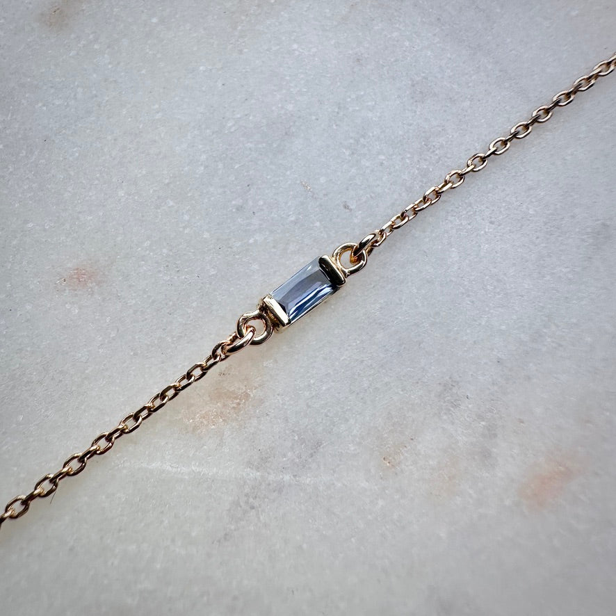 Stackable Gemstone Solitaire Bracelets | 14k Yellow Gold