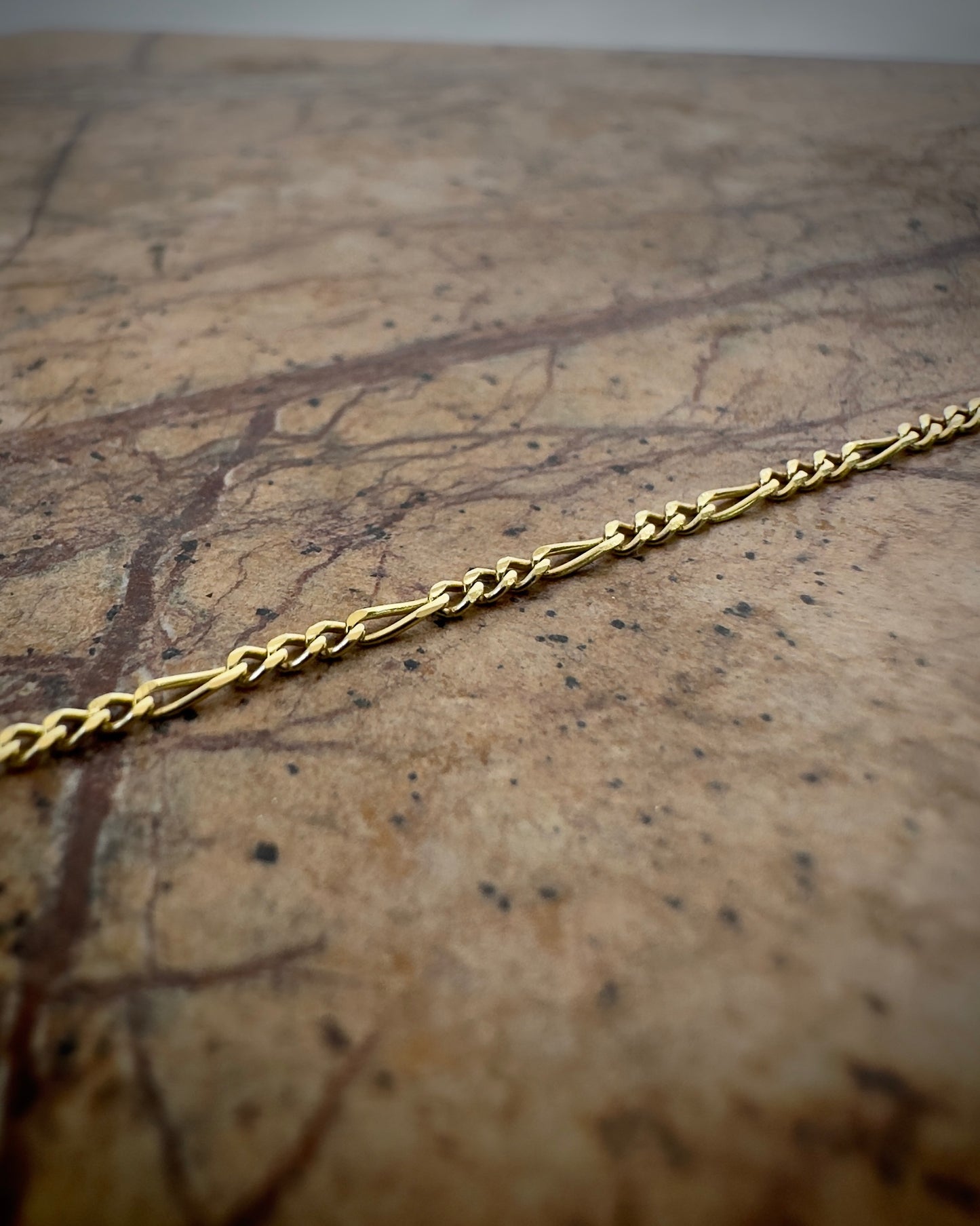 Fine Figaro Chain in 14k Yellow Gold | 1.2mm Wide