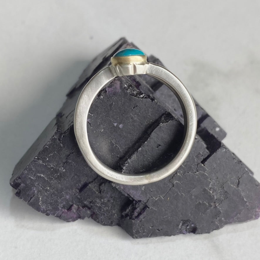 Turquoise Ring with 18k Gold