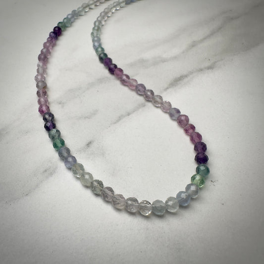 Fluorite Ombre Beaded Necklace