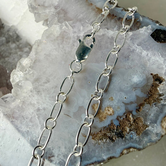 Long & Short Paperclip Chain | Sterling Silver