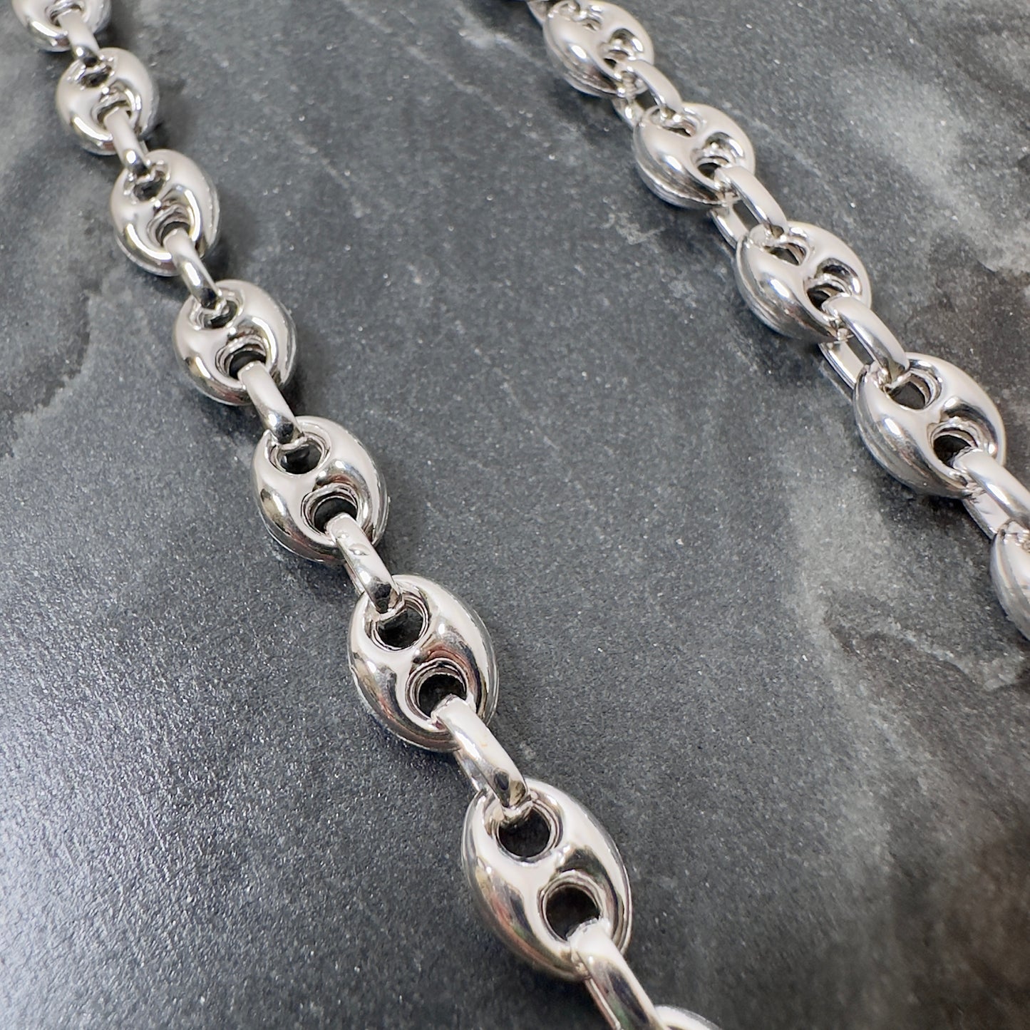 Puffed Anchor Chain in Sterling Silver | 6.5mm Wide