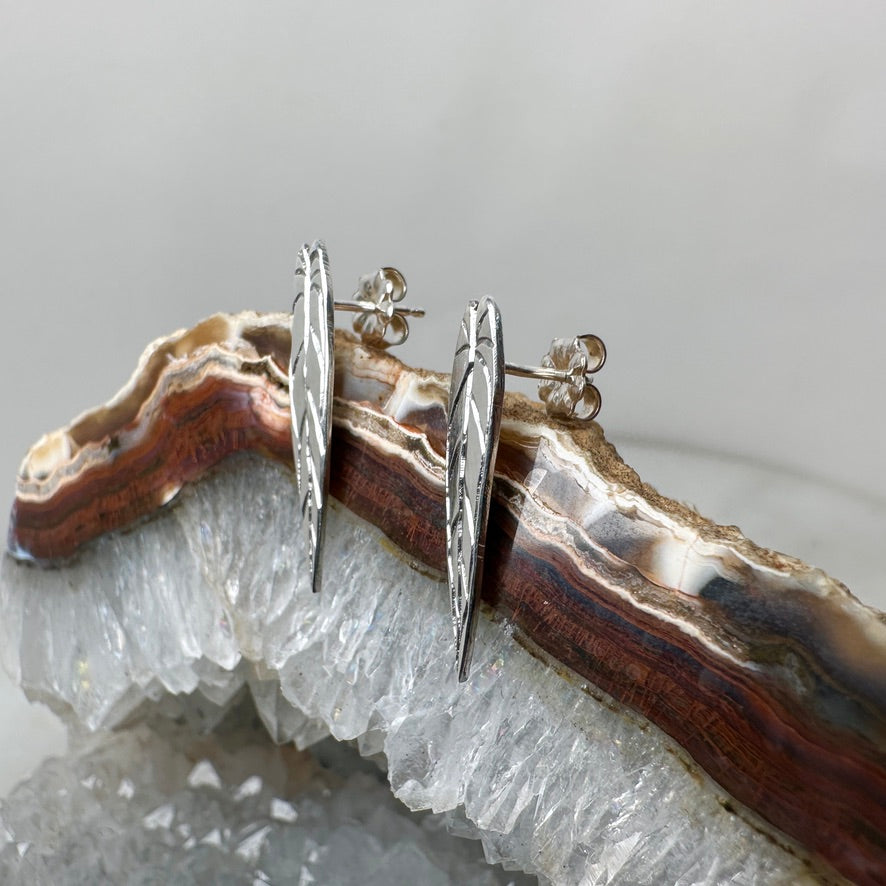 Anthurium Warocqueanum Stud Earrings | Sterling Silver