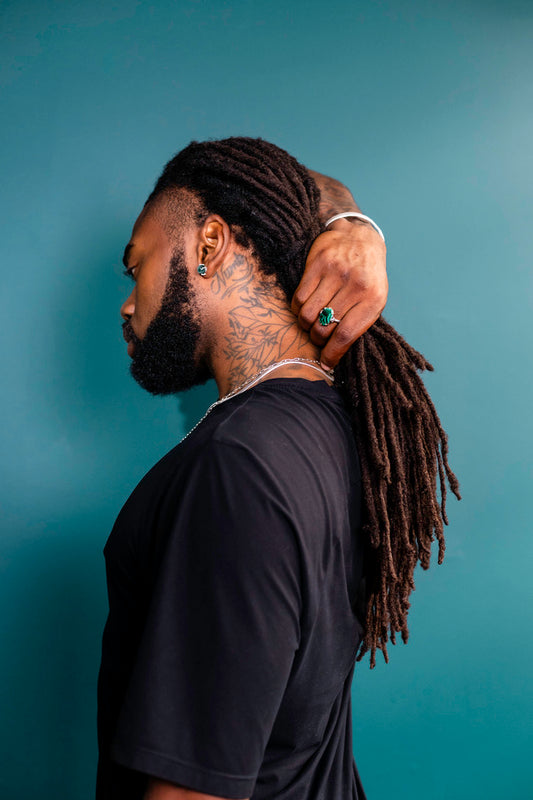 Malachite Snake Bite Ring