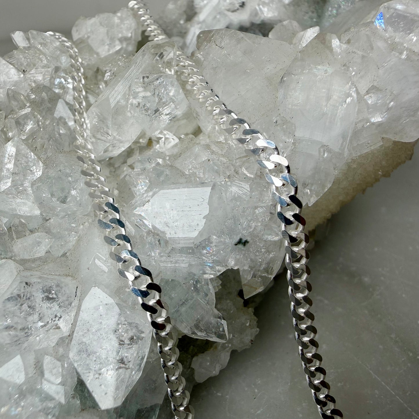 Diamond Cut Curb Chain| 3mm | Sterling Silver