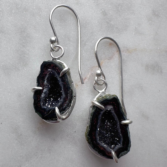 Tabasco Geode Earrings | Small | Sterling Silver