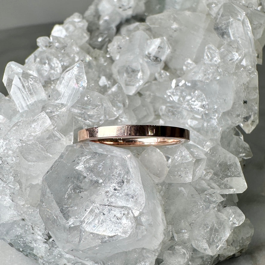 14k Rose Gold Flat Band
