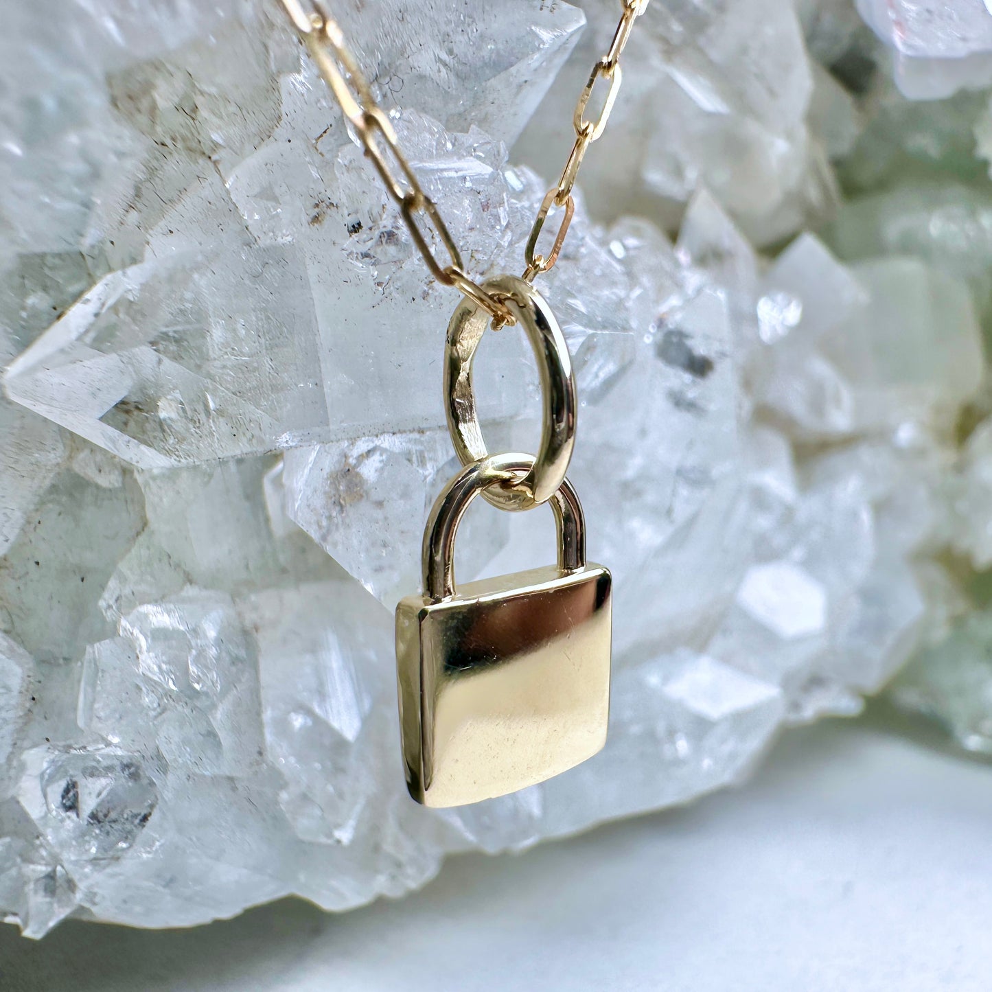 Padlock Pendant | 14k Yellow Gold