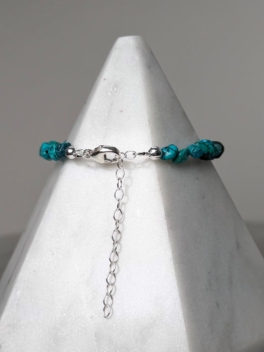 Raw Turquoise Bracelet | Sterling Silver