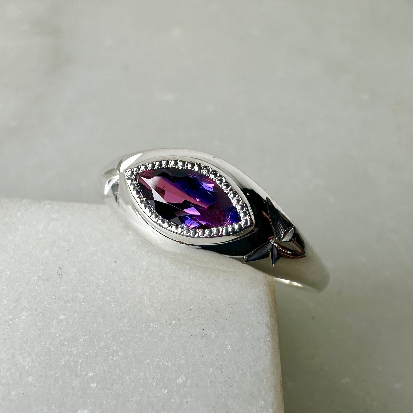 Winza Sapphire Signet Ring | Sterling Silver
