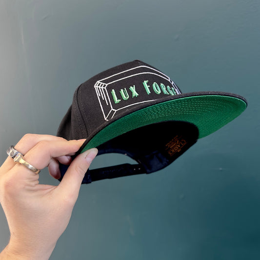 LUX FORGE Embroidered Flat Brim Hat