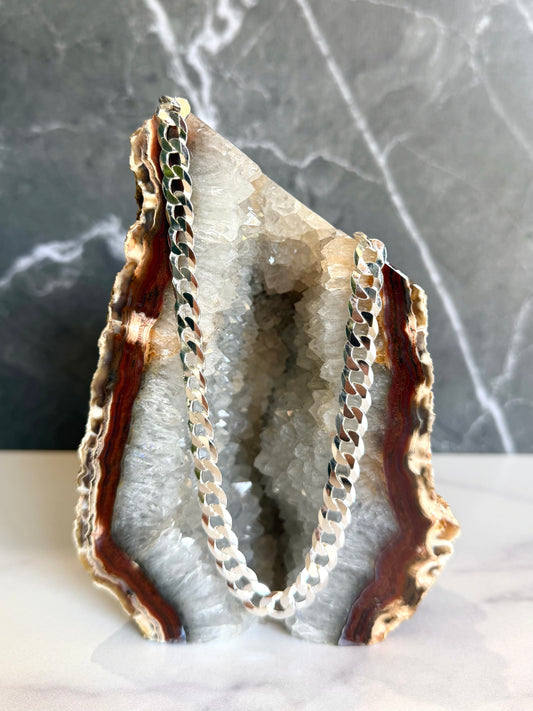 Curb Link Chain | 8mm Wide | Sterling Silver