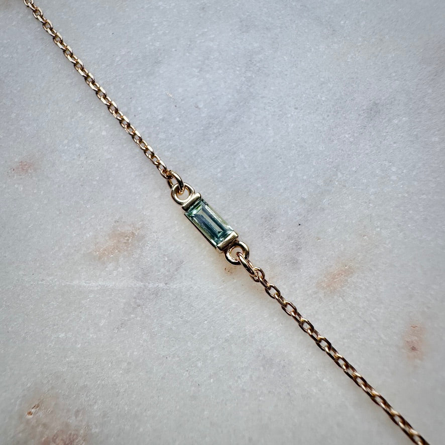 Stackable Gemstone Solitaire Bracelets | 14k Yellow Gold