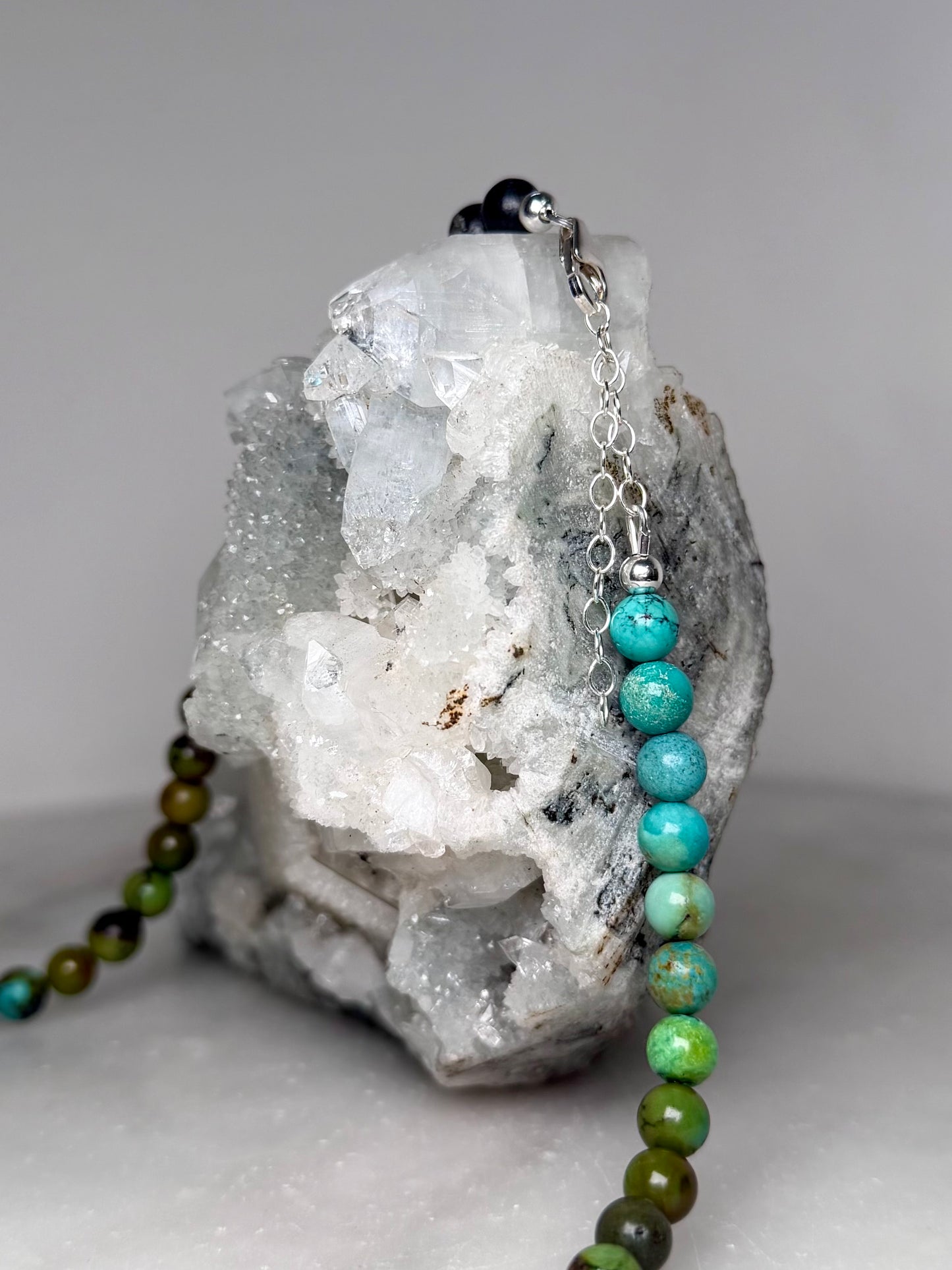 Turquoise Ombre Necklace | Sterling Silver