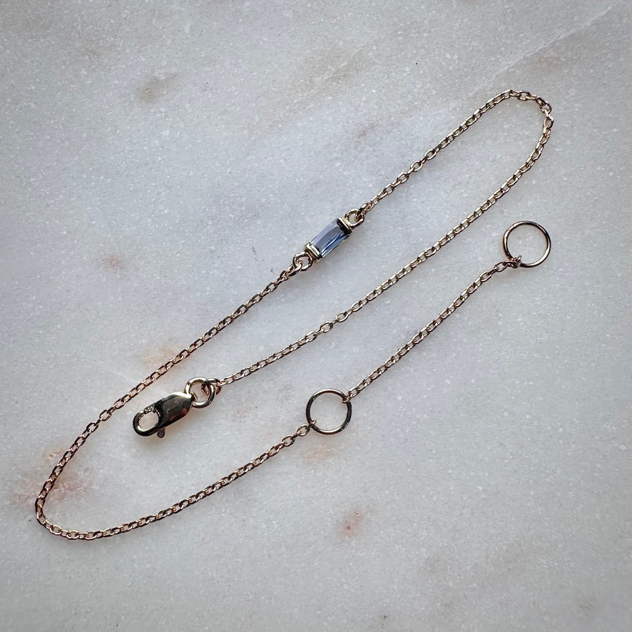 Stackable Gemstone Solitaire Bracelets | 14k Yellow Gold