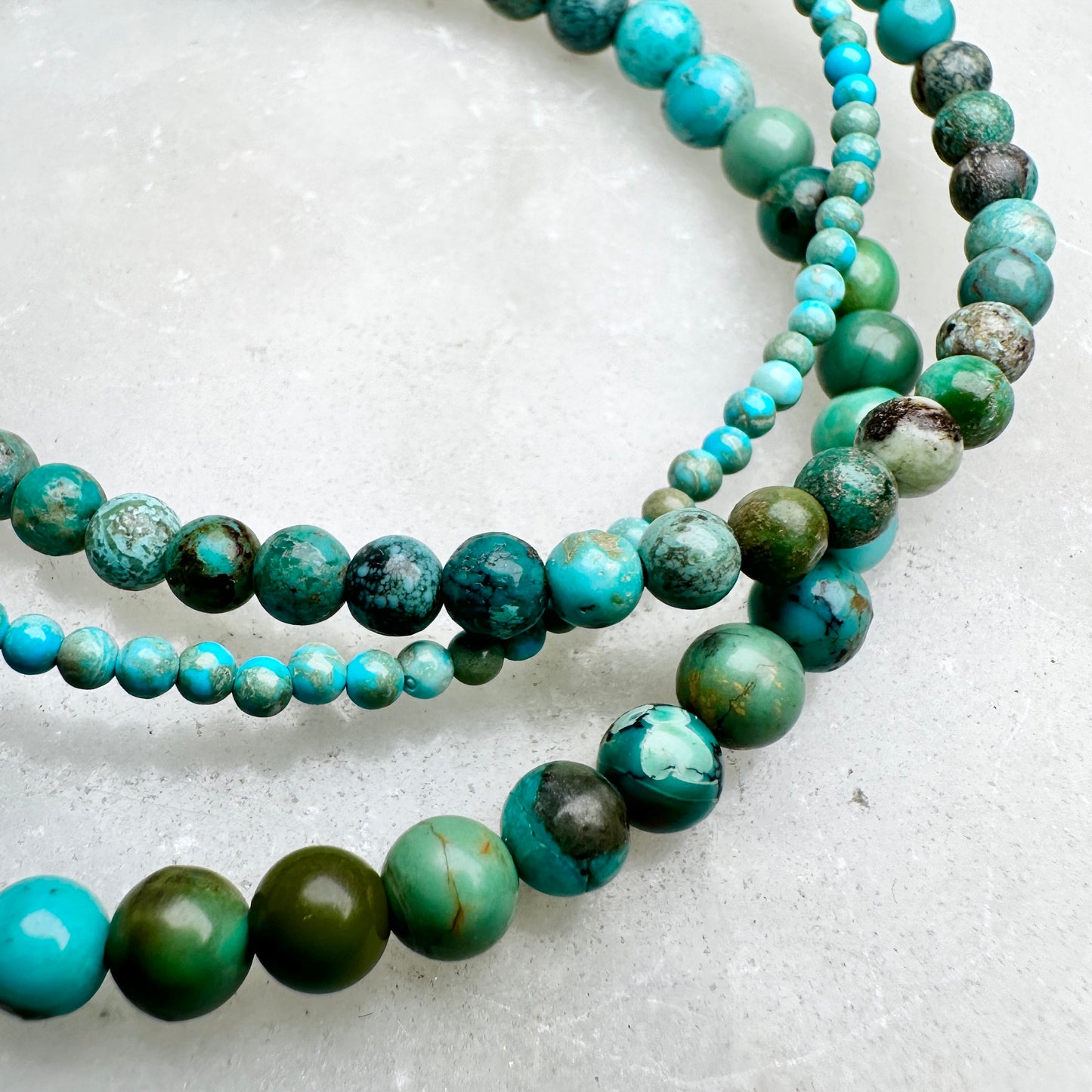 Turquoise Stack Beaded Bracelet | Sterling Silver