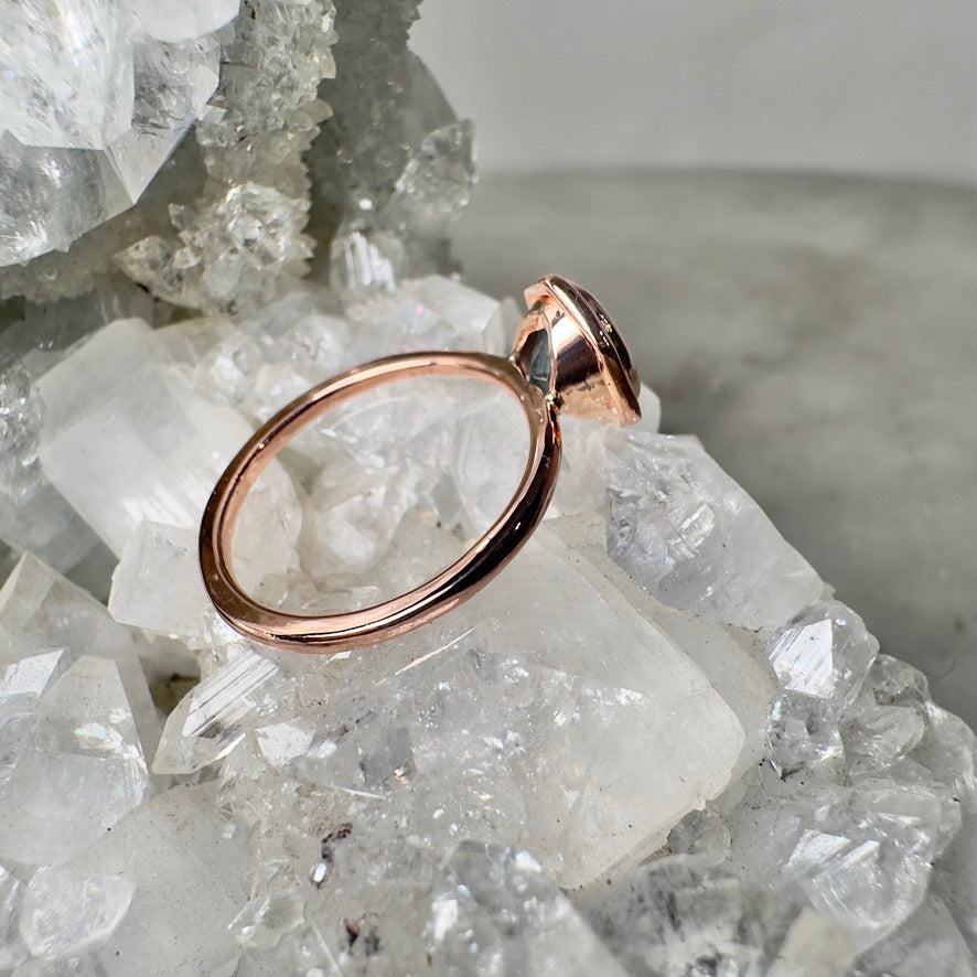 Montana Sapphire Solitaire | 14k Rose Gold