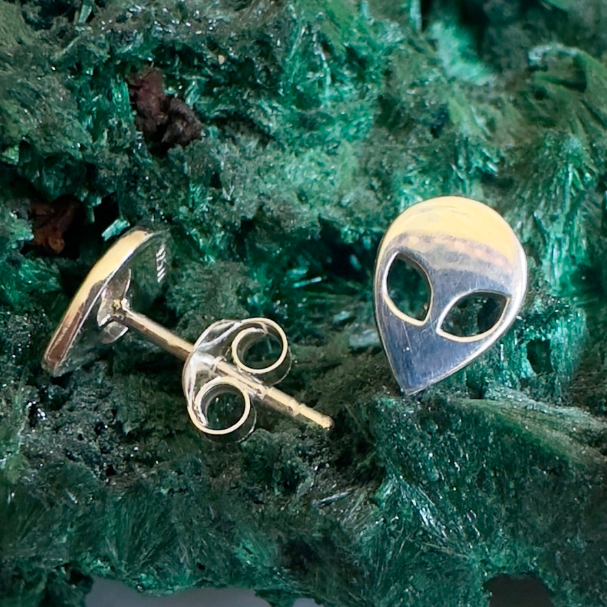 Alien Stud Earrings | Sterling Silver