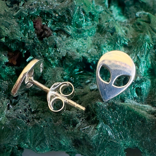 Alien Stud Earrings | Sterling Silver