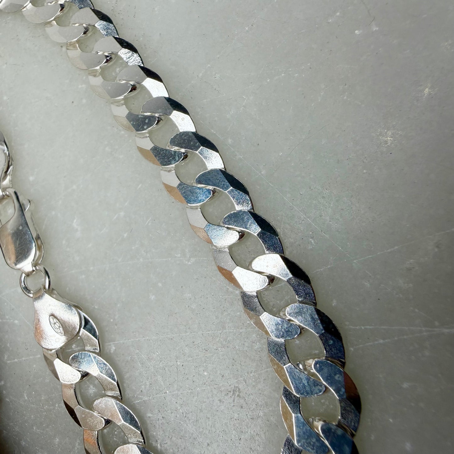 Curb Link Chain | 8mm Wide | Sterling Silver