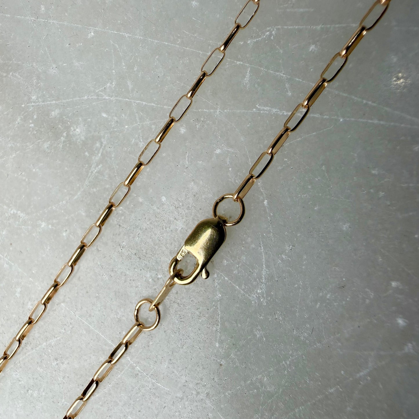 Elongated Rolo Chain | 14k yellow Gold