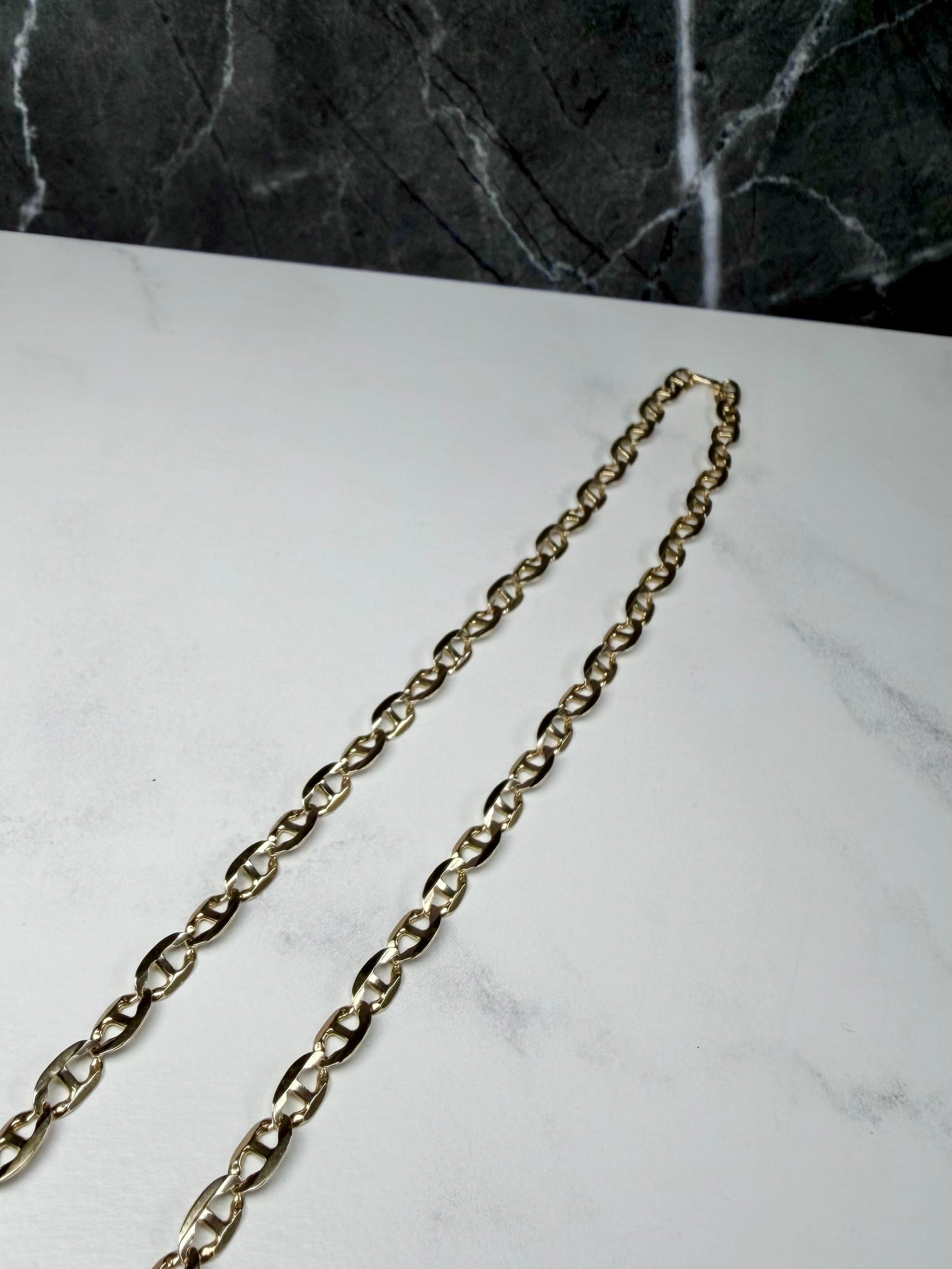 Anchor Chain Necklace | 14k Yellow Gold | LUX FORGE Legacy Collection
