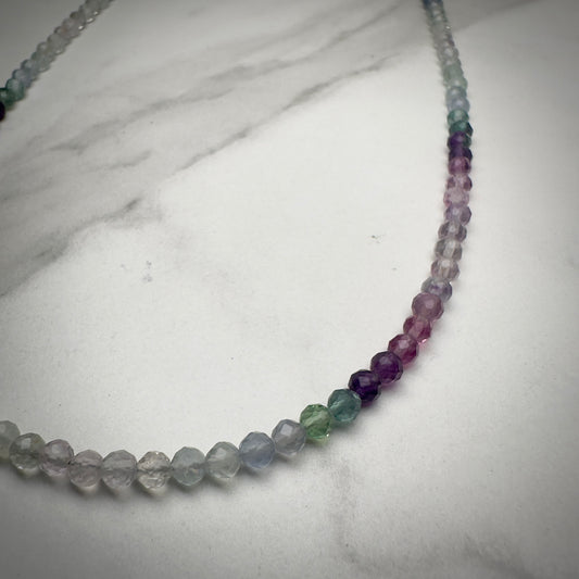 Fluorite Ombre Beaded Necklace