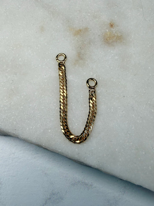 Curb Link Ear Chain | 18k Yellow Gold | LUX FORGE Legacy Collection