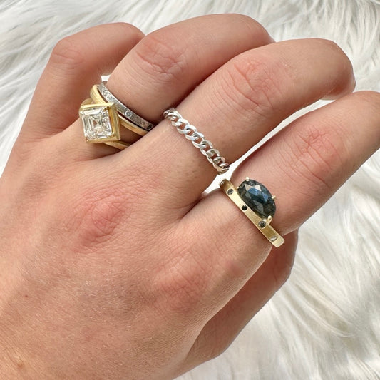 Sapphire and Diamond Ring | 14k Gold