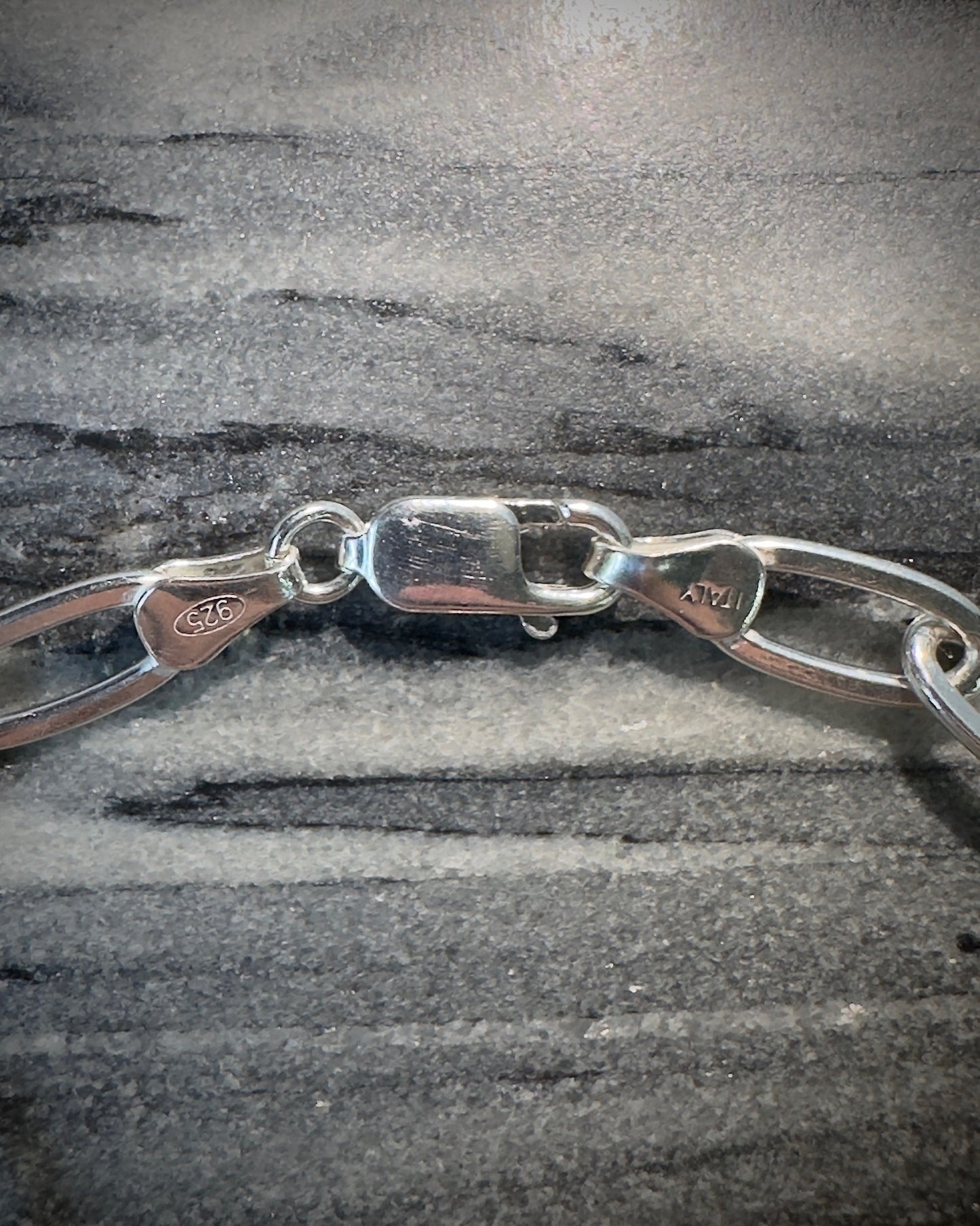 Paperclip Chain Bracelet | 7.5" Long | Sterling Silver