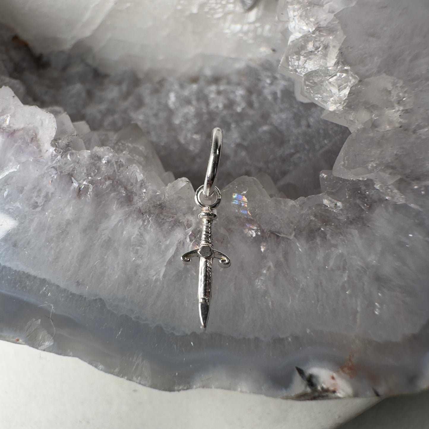 Mini Dagger Charm | Sterling Silver