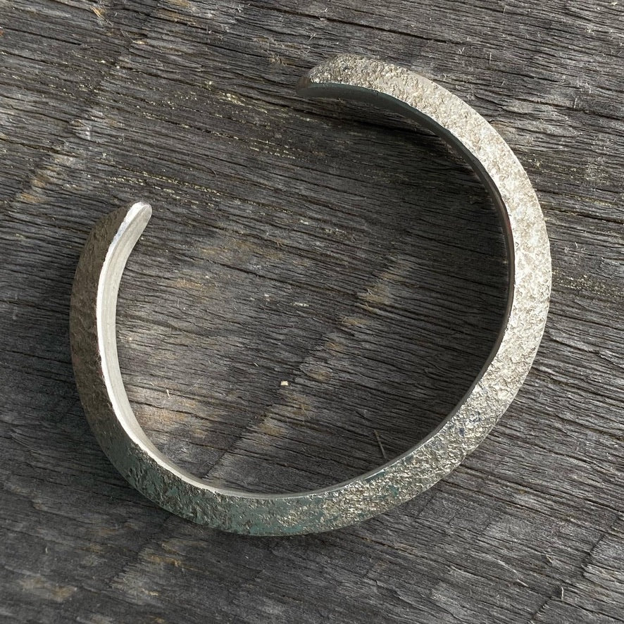 Black Spinel & White Topaz Cuff Bracelet