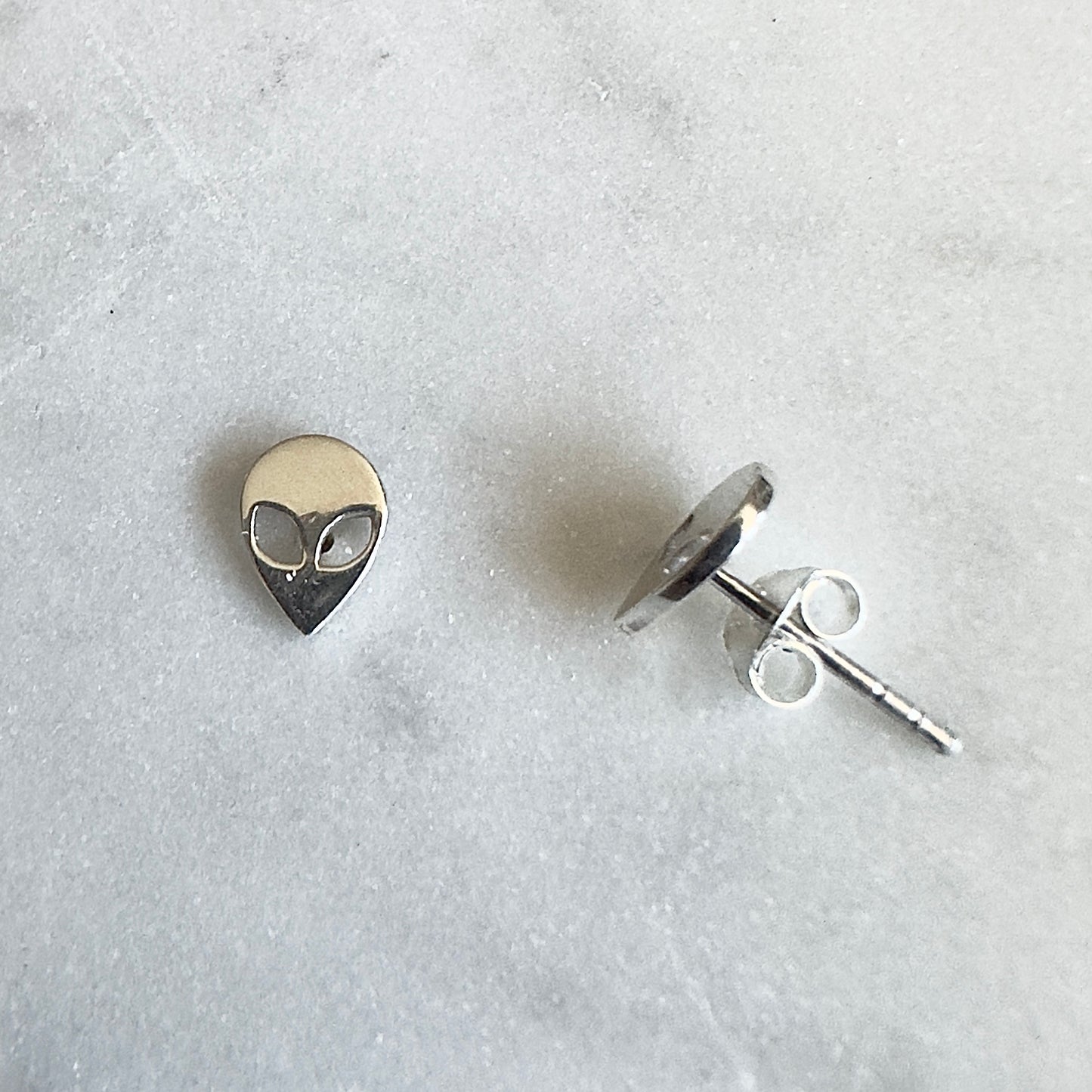 Alien Stud Earrings | Sterling Silver