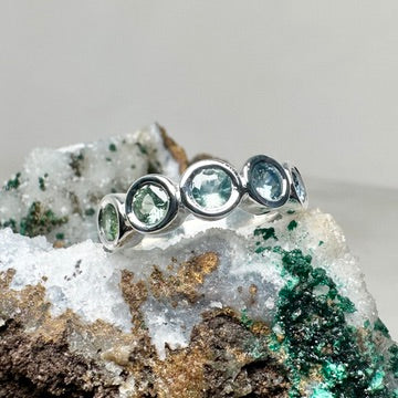 Five Stone Sapphire Ombre Ring | Sterling Silver