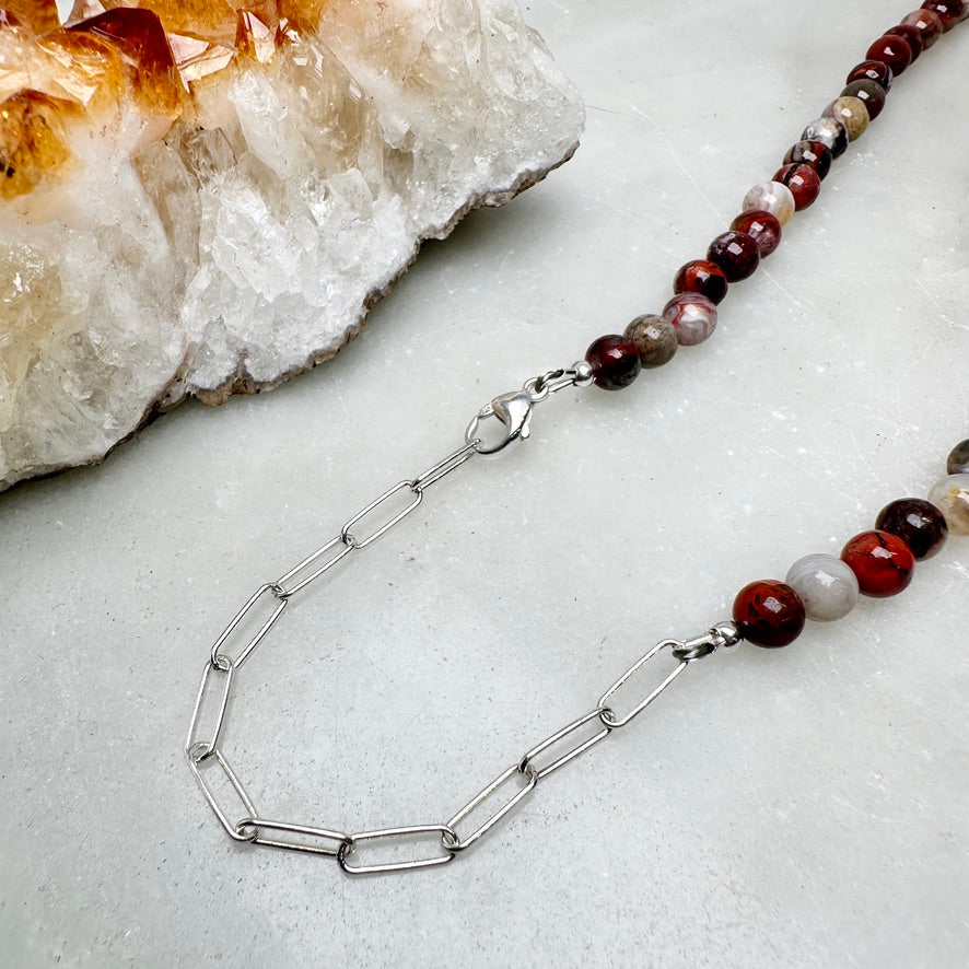 Laguna Lace Beaded Necklace | Sterling Silver