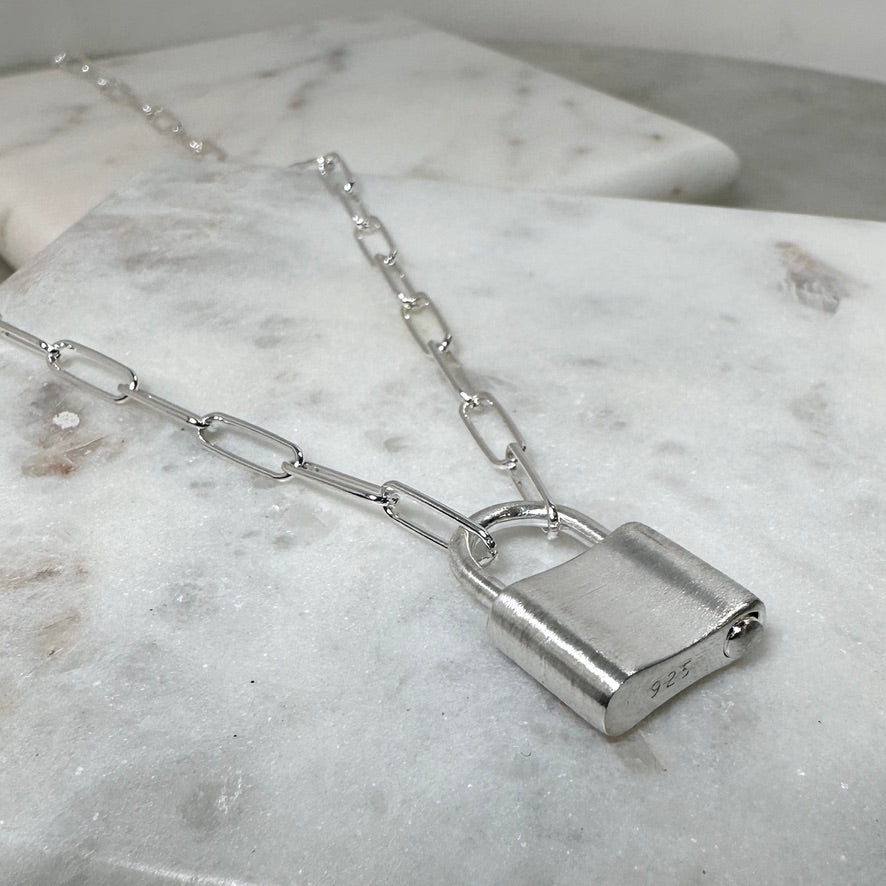 Large Padlock Necklace