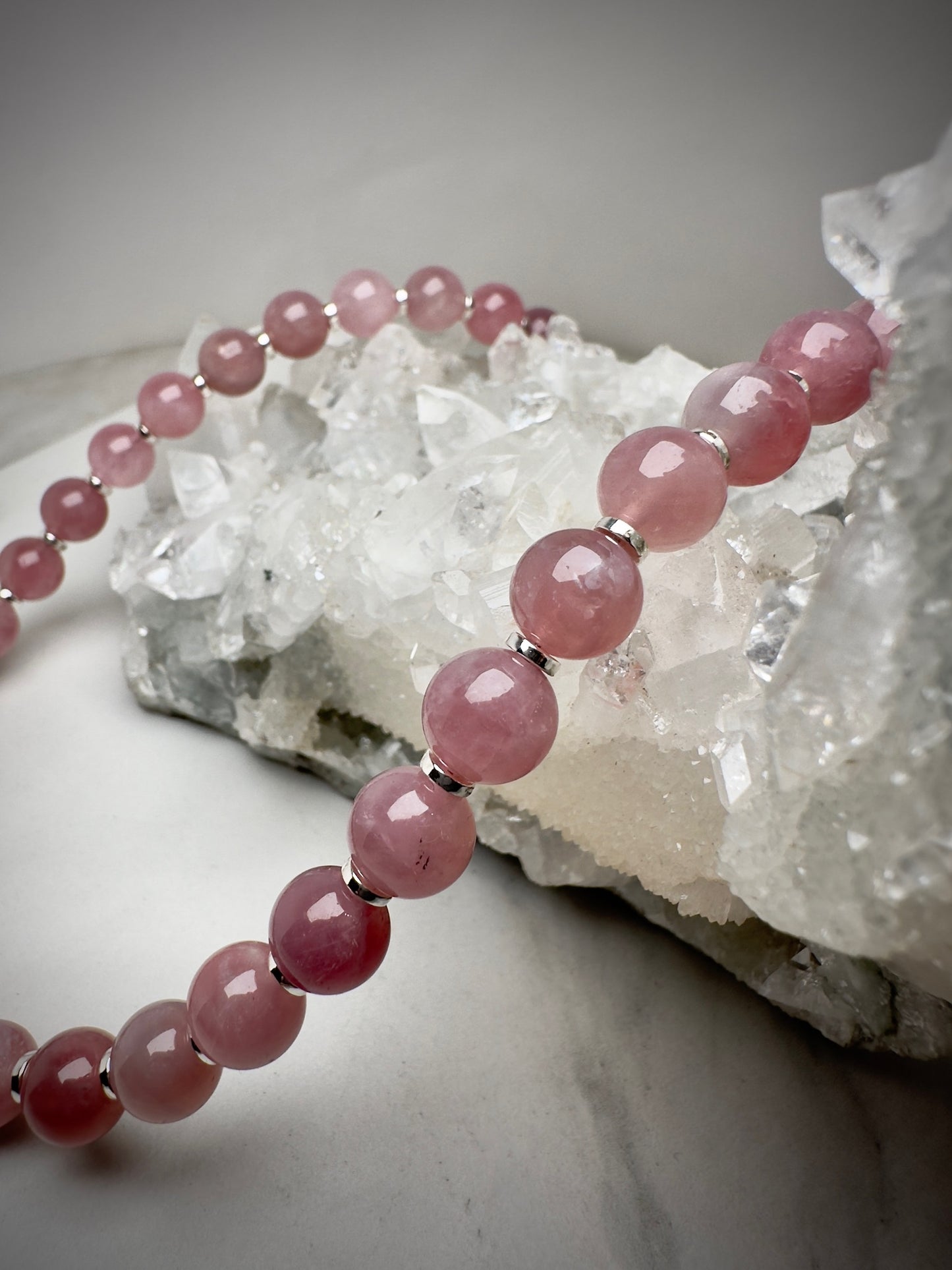 Rose Quartz Beaded Necklace