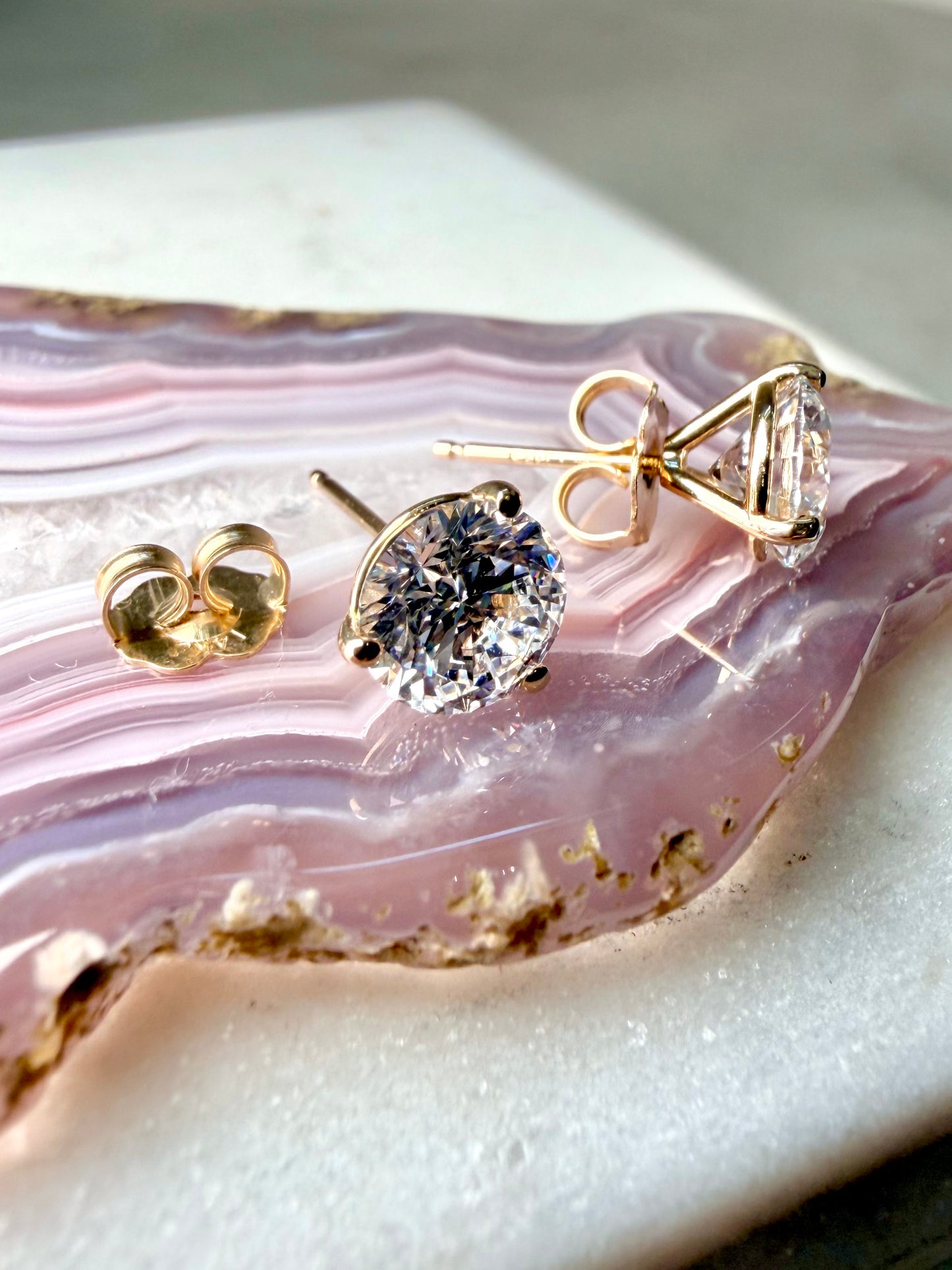 Classic Diamond Stud Earrings | 14k Yellow Gold