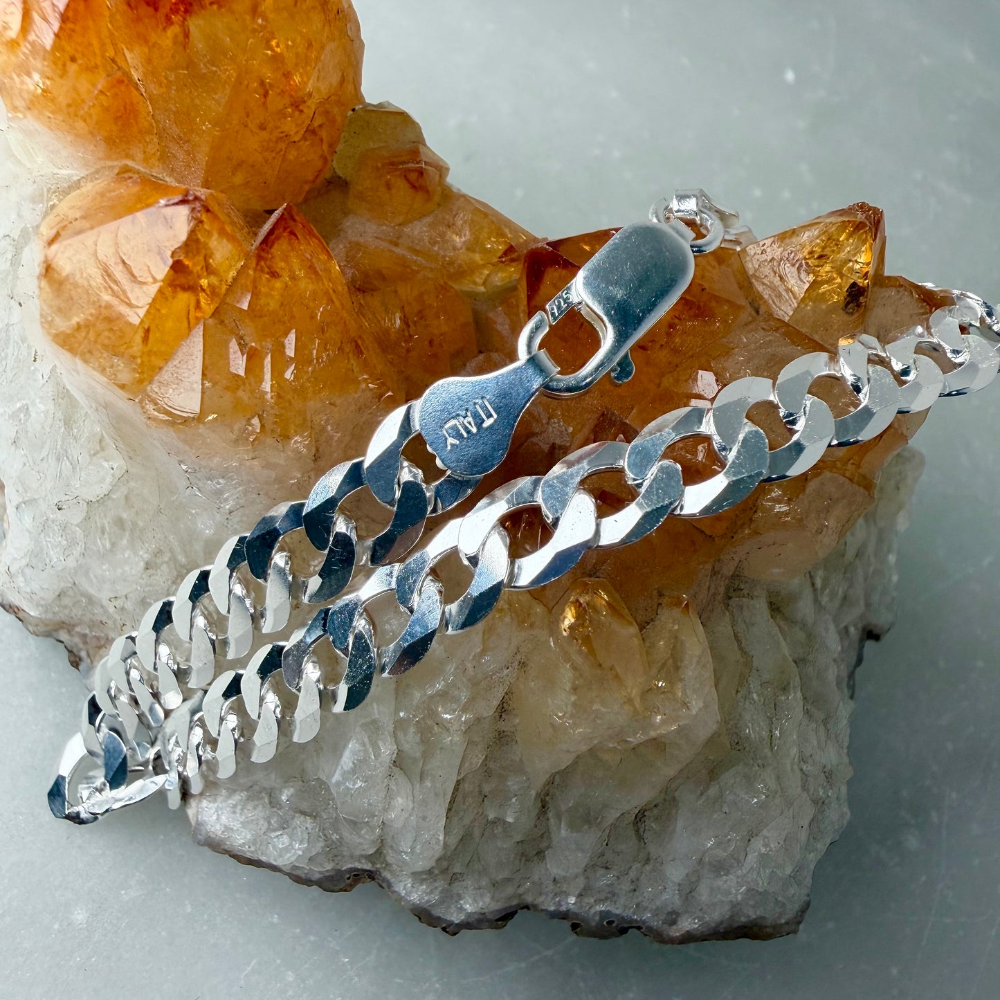 Curb Link Chain | 6.4mm Wide | Sterling Silver