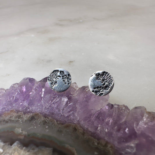 Full Moon Studs | Sterling Silver