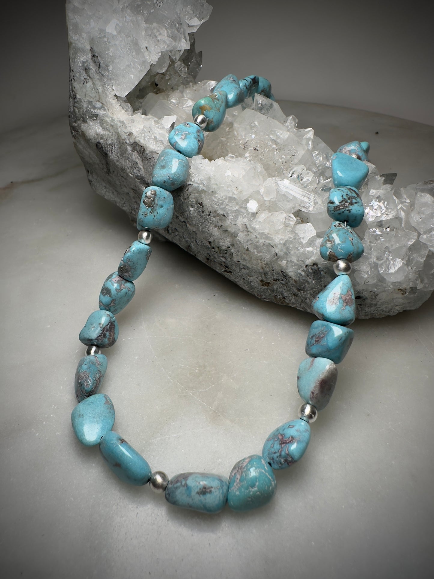 Adjustable Beaded Turquoise Necklace