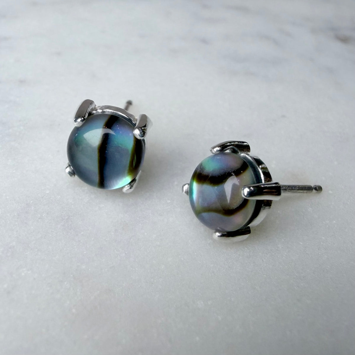 Abalone Stud Earrings | Sterling Silver